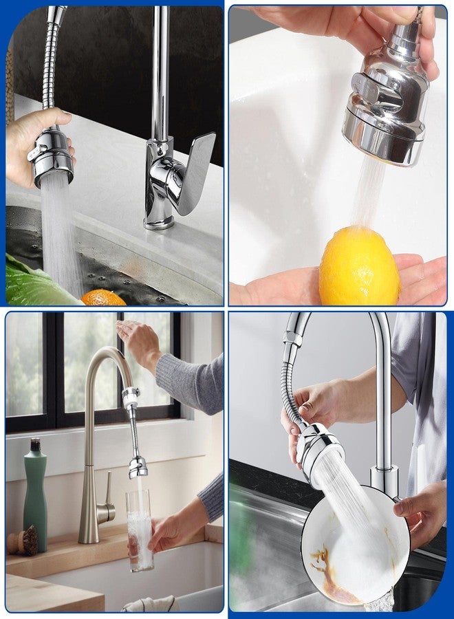 Leeonz Universal Faucet Bubbler, Tap Nozzle, Water Saving Filter, 360 Degree Swivel Faucet Adapter, Anti Splash Faucet Nozzle, Faucet Water Diffuser, Pressurized Faucet Filter, Kitchen Bathroom - Image 5